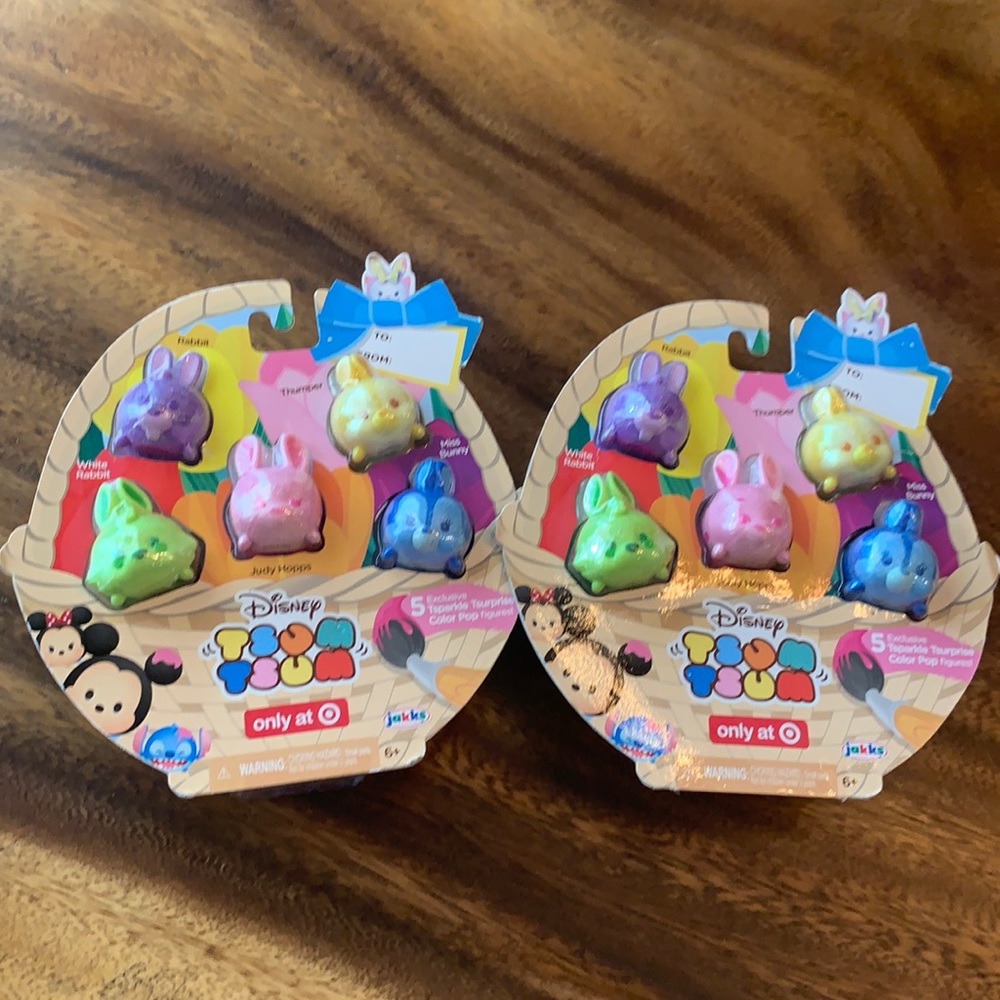 RARE NEW TWO PACKS DISNEY TSUM TSUM GLITTER TOYS